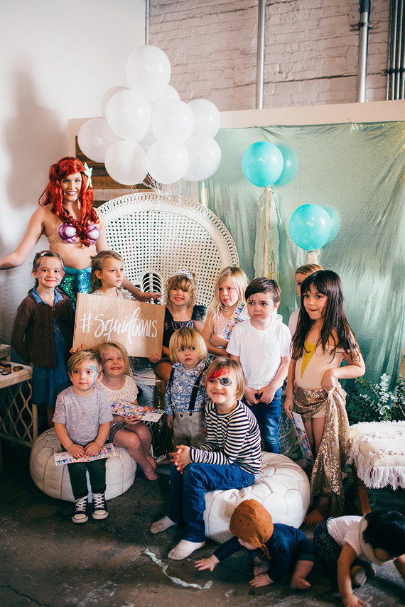 Mermaid 5th birthday party for Lucca Valentine Inspiration