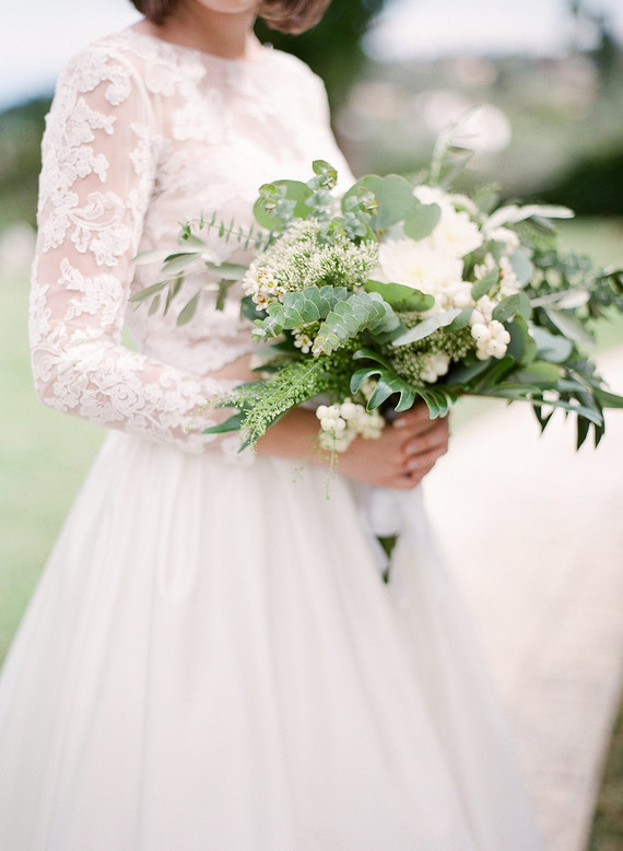 Two piece wedding dress