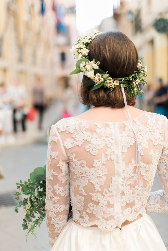 Two piece wedding dress