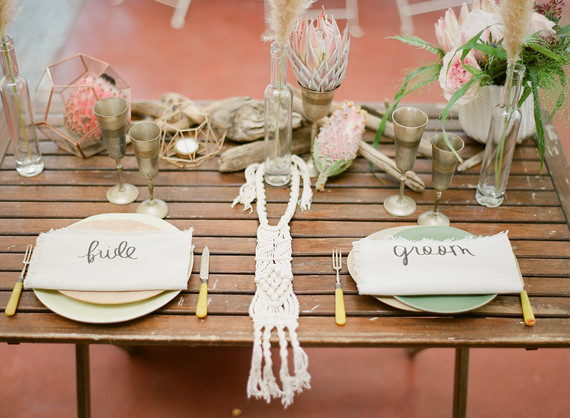 Bohemian wedding decor