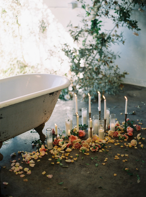 Floral milk bath