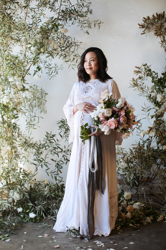 Floral maternity photos