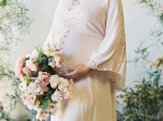 Floral maternity photos