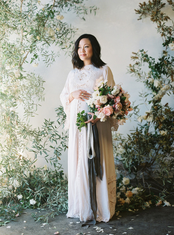 Floral maternity photos