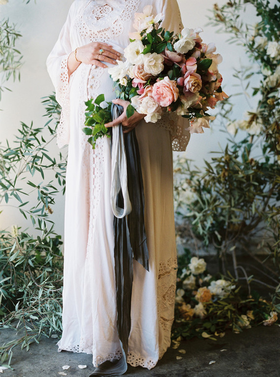 Floral maternity photos