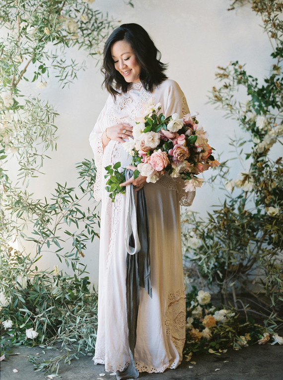 Floral maternity photos