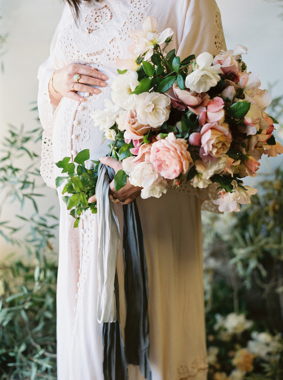 Floral maternity photos