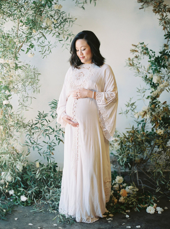 Floral maternity photos