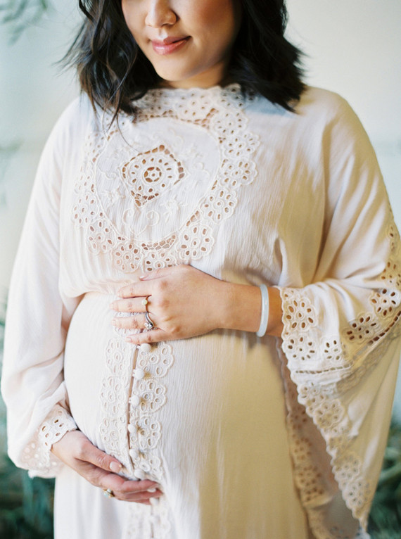 white maternity dress