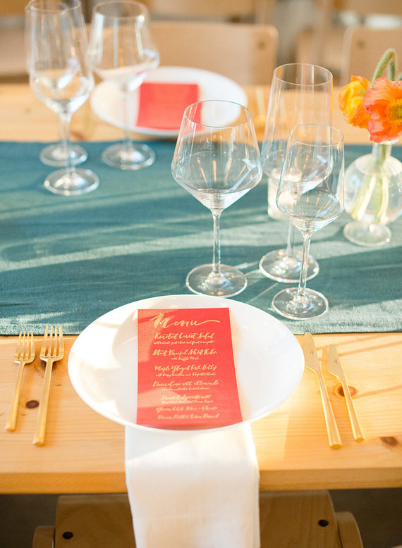 Modern wedding reception decor