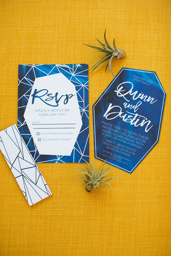 Modern wedding invitations