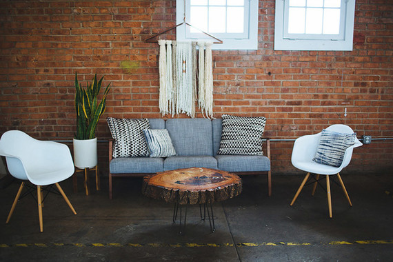 Mid century wedding lounge