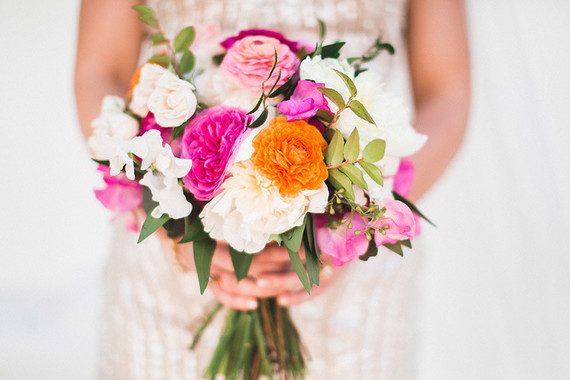 Colorful bridal bouquet
