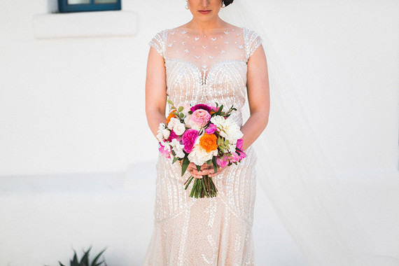 Colorful bridal bouquet