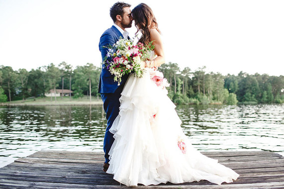 boho lakeside wedding