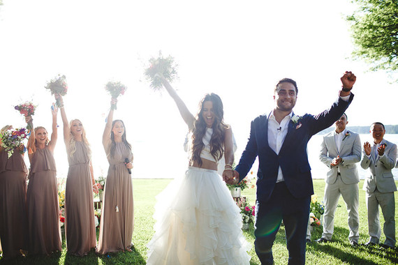 boho lakeside wedding