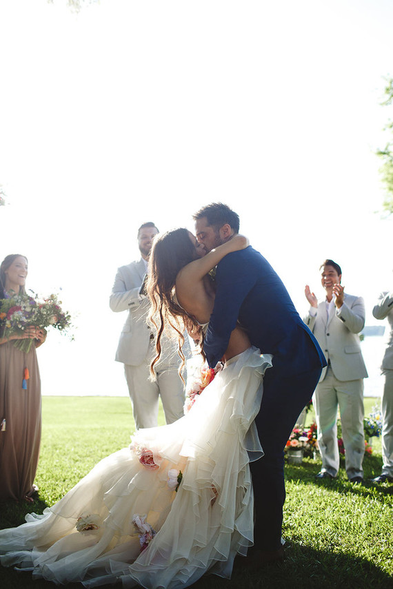 boho lakeside wedding