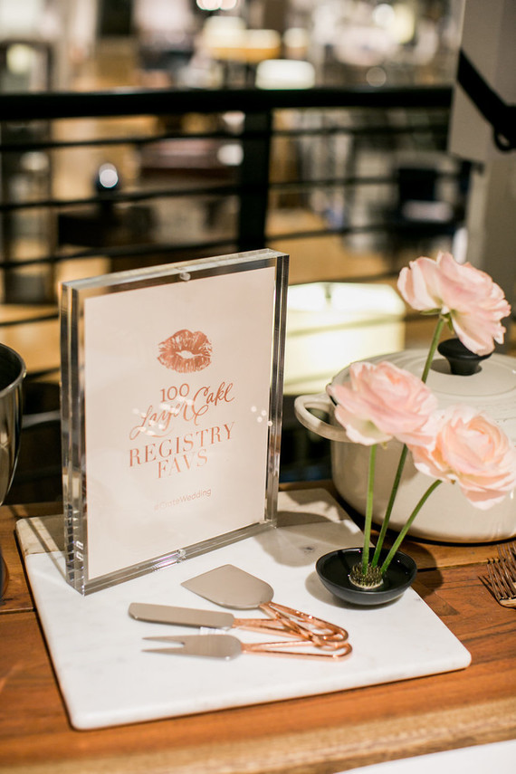 Crate and Barrel wedding registry event