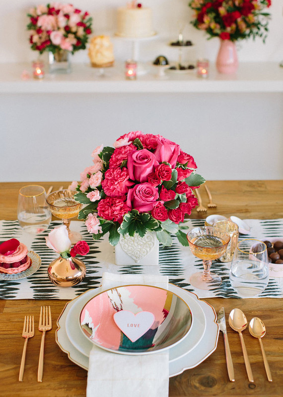 Valentine's Day place setting