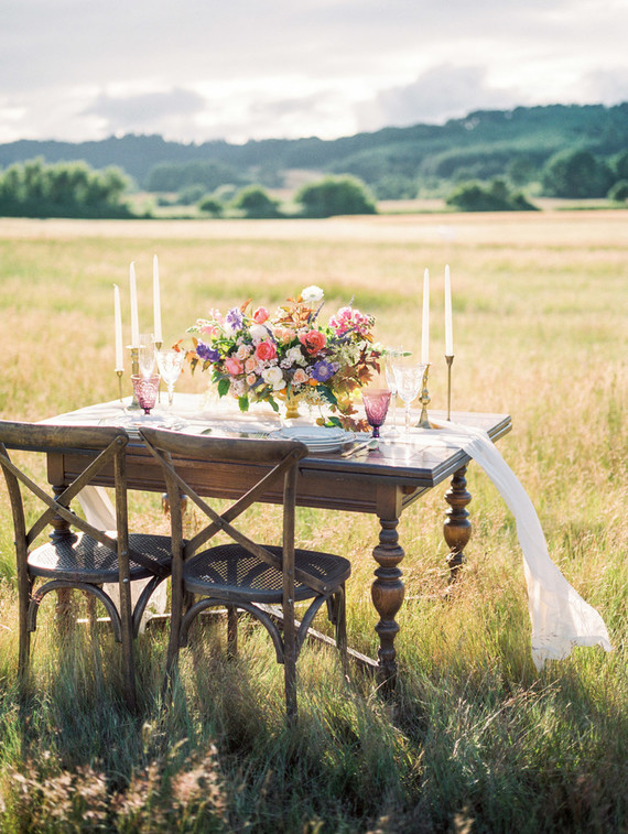 Romantic wine country wedding