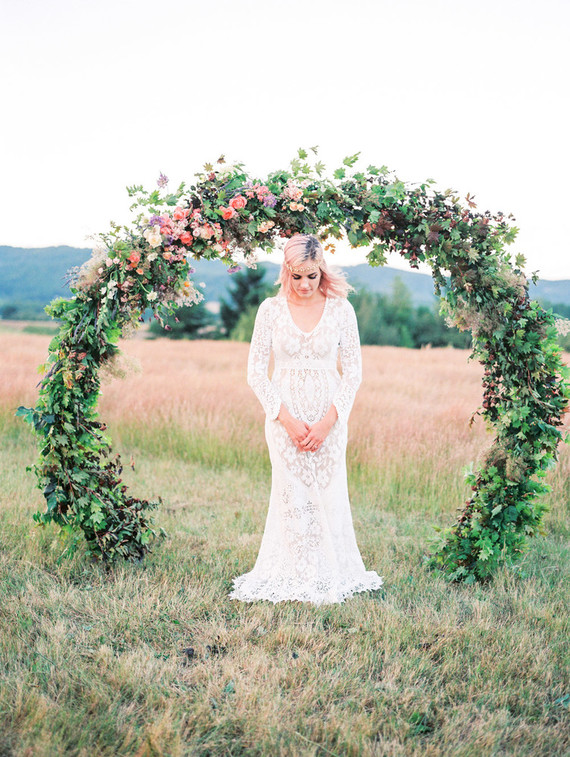 Floral ceremony arch
