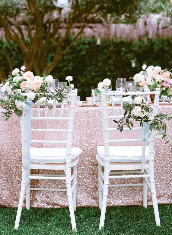 Bride and groom chairs