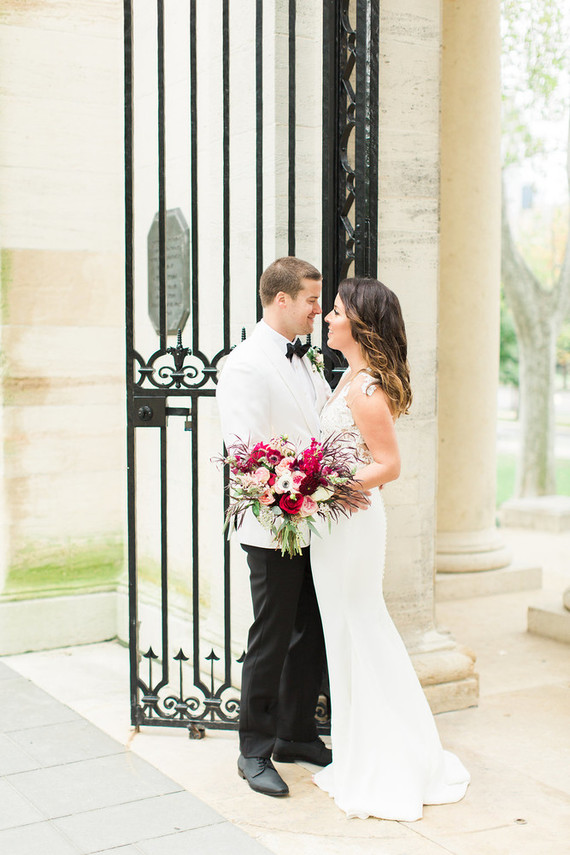 Romantic wedding portrait