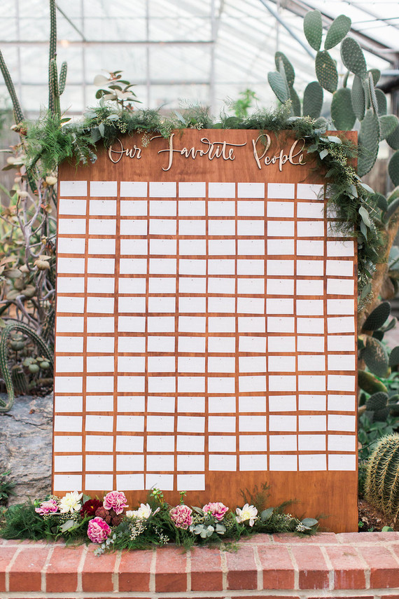 Modern romantic seating chart