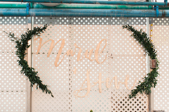 Romantic wedding signage