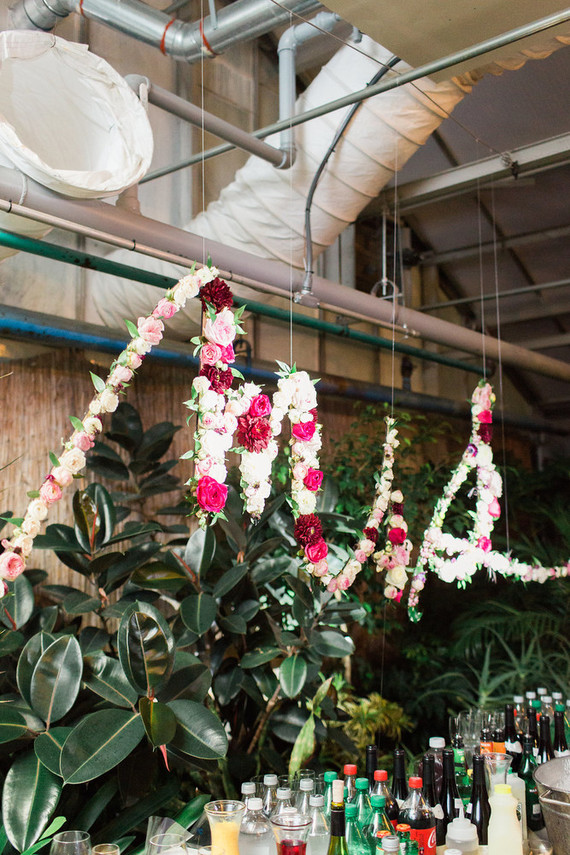 Floral wedding initials