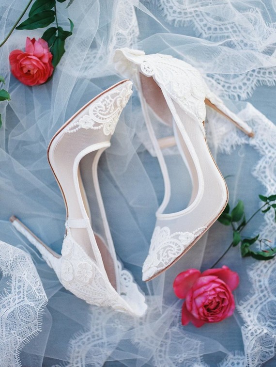 Romantic bridal shoes