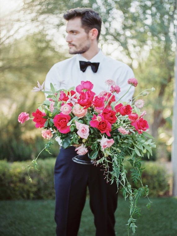Romantic pink and navy wedding ideas