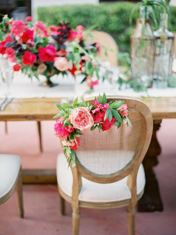 Floral wedding chair