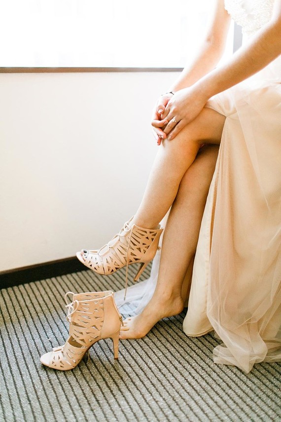 Nude bridal shoes