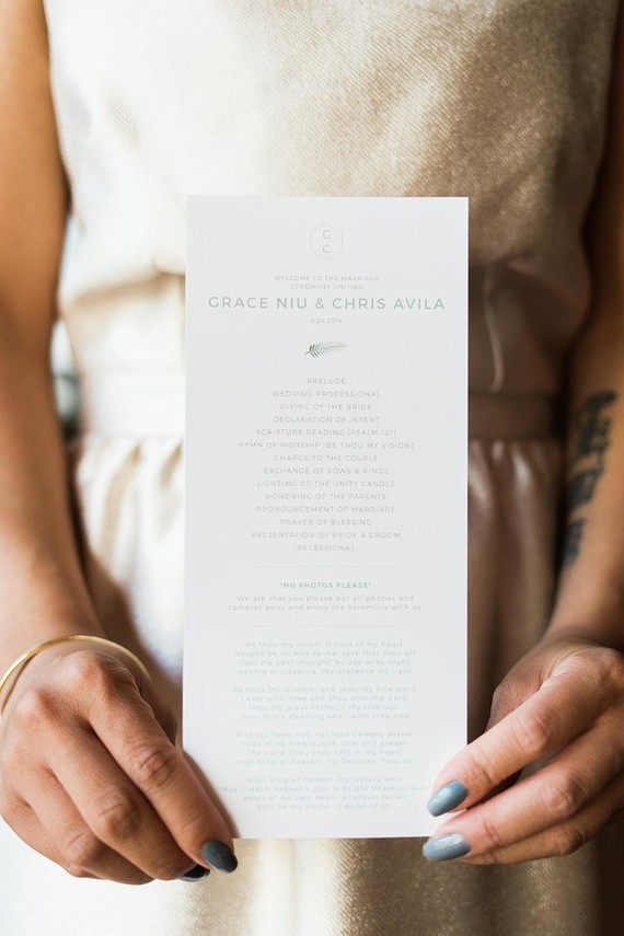 Wedding program