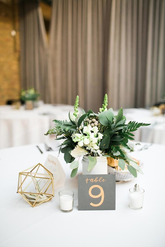 Geometric wedding decor