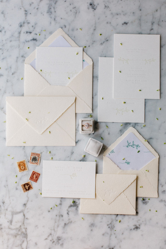 Elegant wedding invitation suite