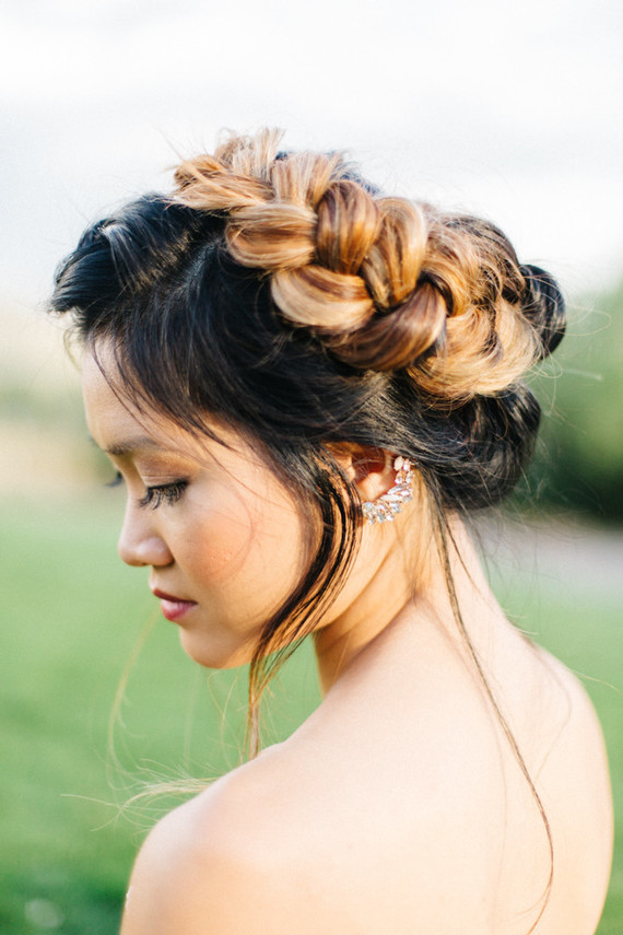 Braided bridal updo