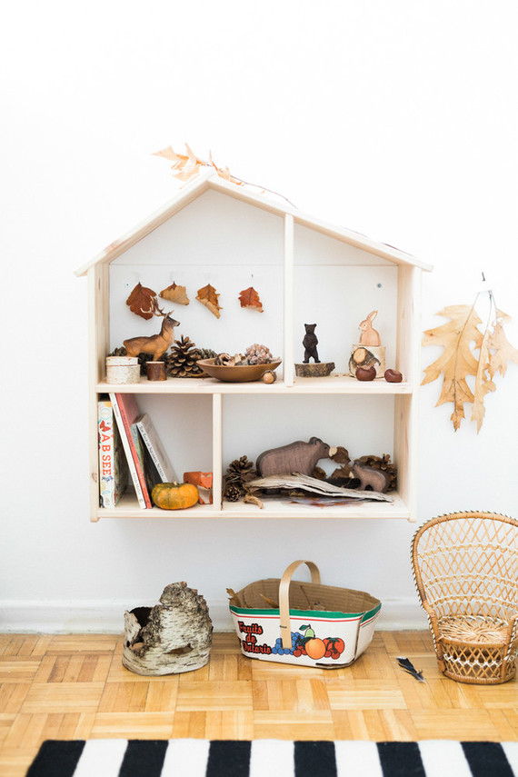 Modern wood and white nursery