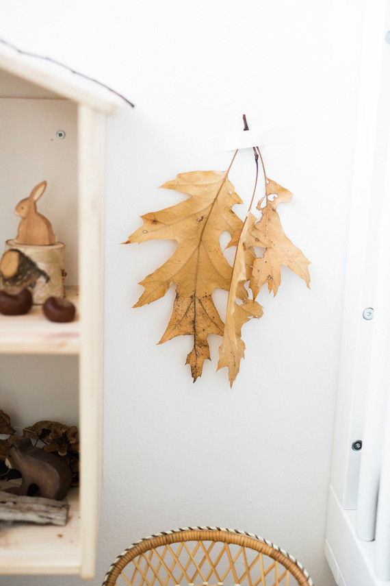 Modern wood and white nursery