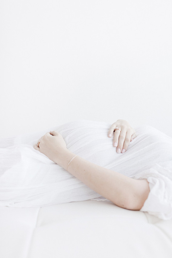 White studio maternity photos