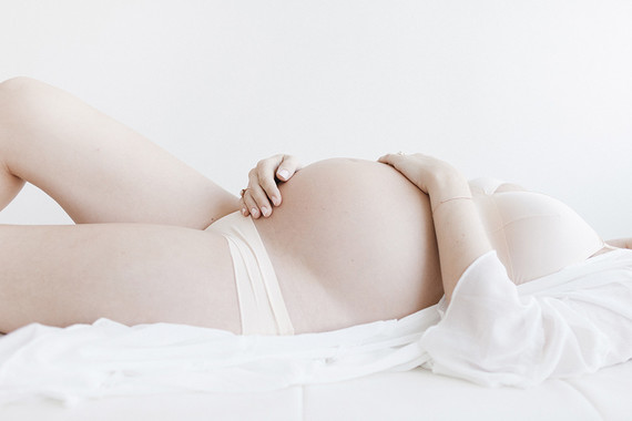 Natural studio maternity photos