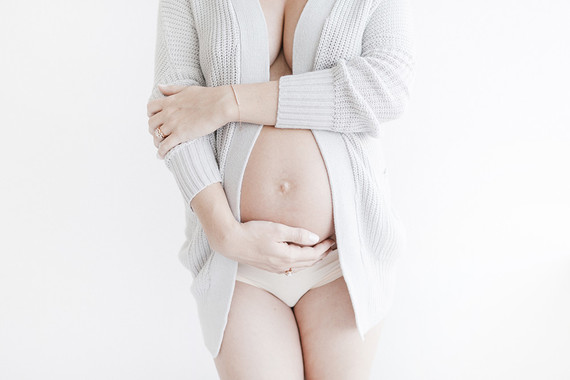 Natural studio maternity photos