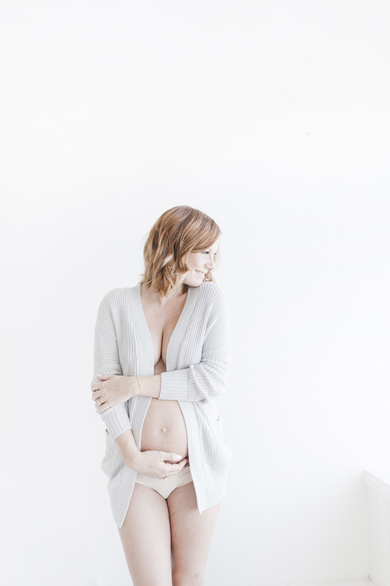 Natural studio maternity photos