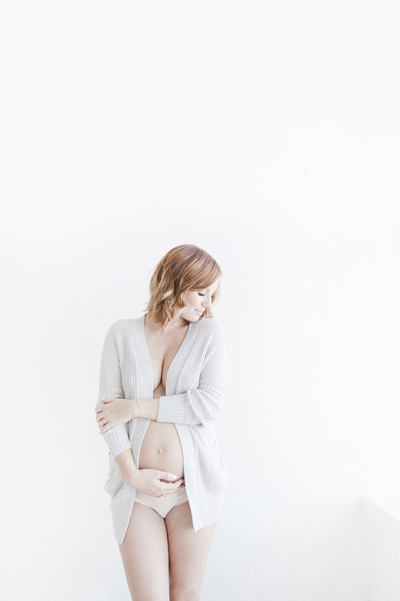 Natural studio maternity photos