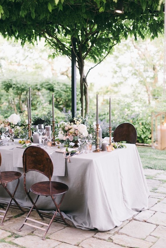 Romantic Tuscan Villa wedding table Inspiration