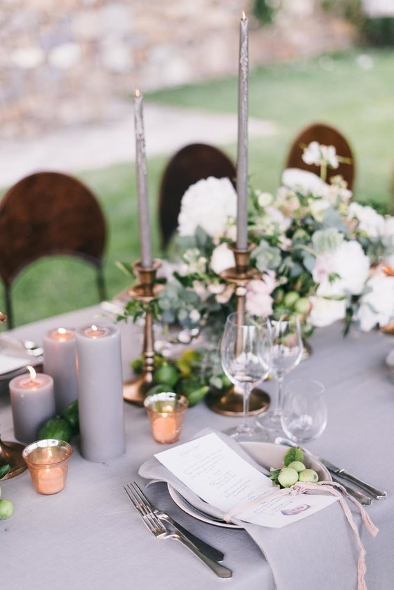 Tuscan villa wedding table