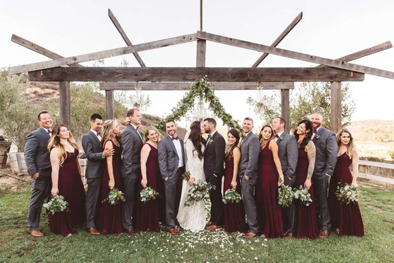 Wedding party portrait