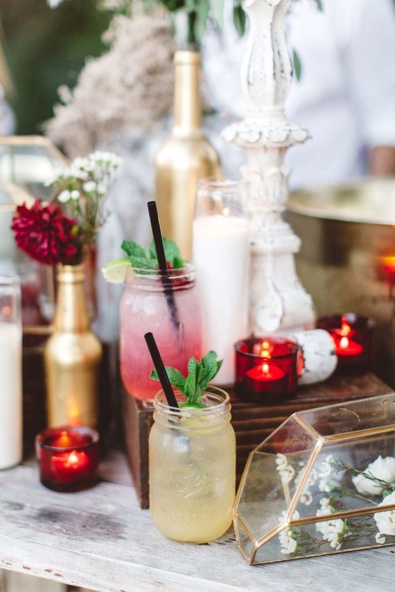Mason jar cocktails