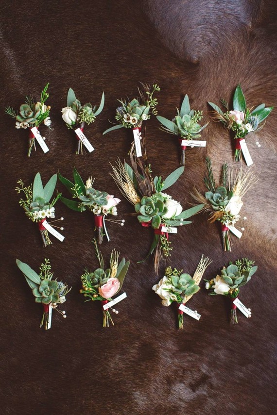 Succulent boutonniere